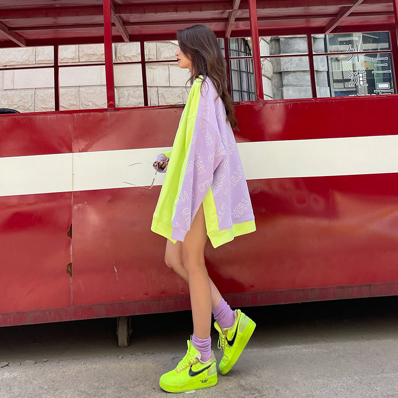 卫衣女2021年新款开叉