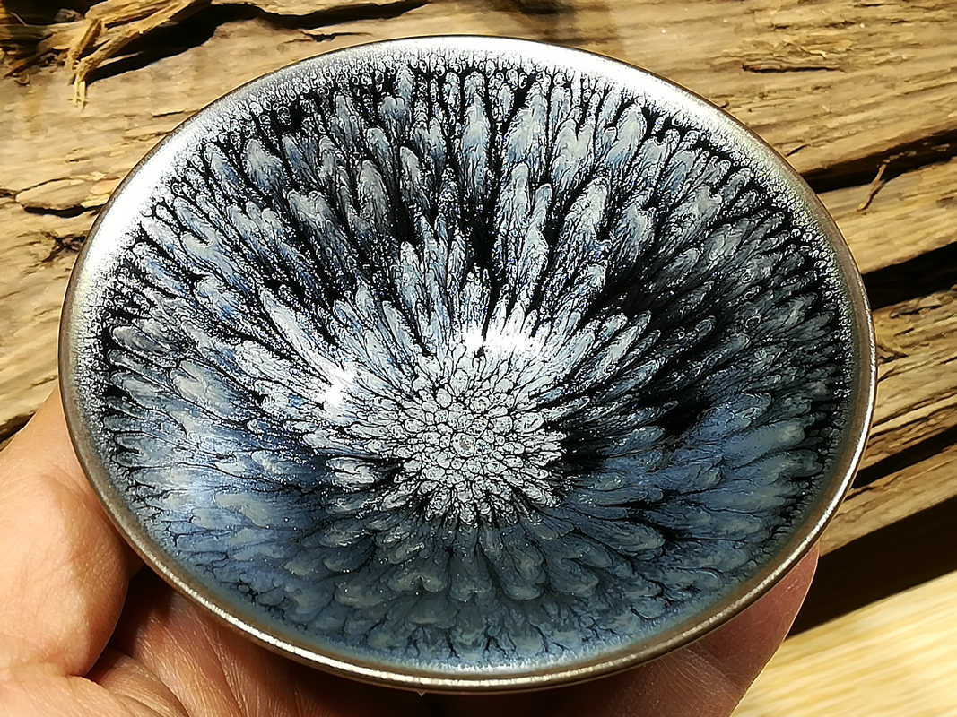 建阳建盏油滴百花茶盏陶瓷功夫茶杯茶具主人杯品茗杯原矿釉纯手工