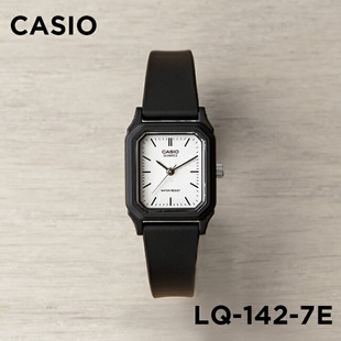 卡西欧手表女casio LQ-142-7E 小黑表学生考试简约小方块防水女表