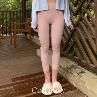 CornBaby*云柔裸感裤 舒适科技面料高腰收腹提臀瑜伽速干粉色绿色