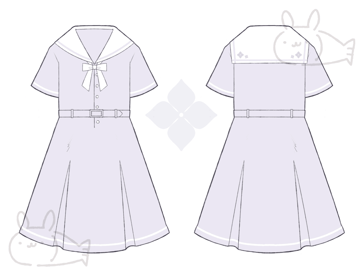 收藏紫阳花夏服忘琉璃jk制服原创设计水手夏季学生校服