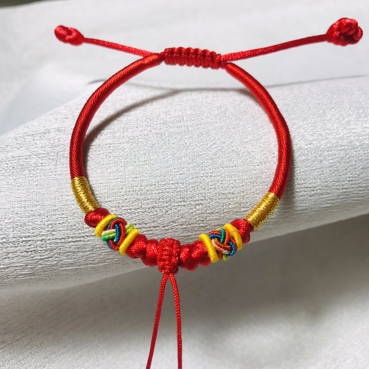 红绳手链半成品宝宝长命锁编织绳黄金配绳配件diy手绳男女本命年