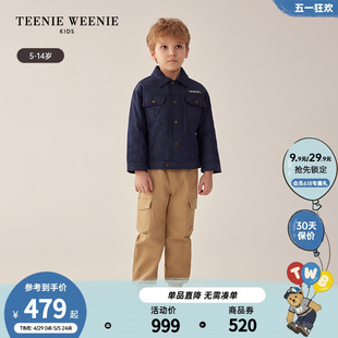 TeenieWeenie Kids小熊童装24年春新款男童经典翻领棉服外套