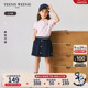 TeenieWeenie Kids小熊童装24夏季新款女童学院风休闲短袖POLO衫