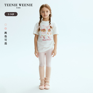 TeenieWeenie Kids小熊童装24夏季新款女童全棉可爱印花短袖T恤