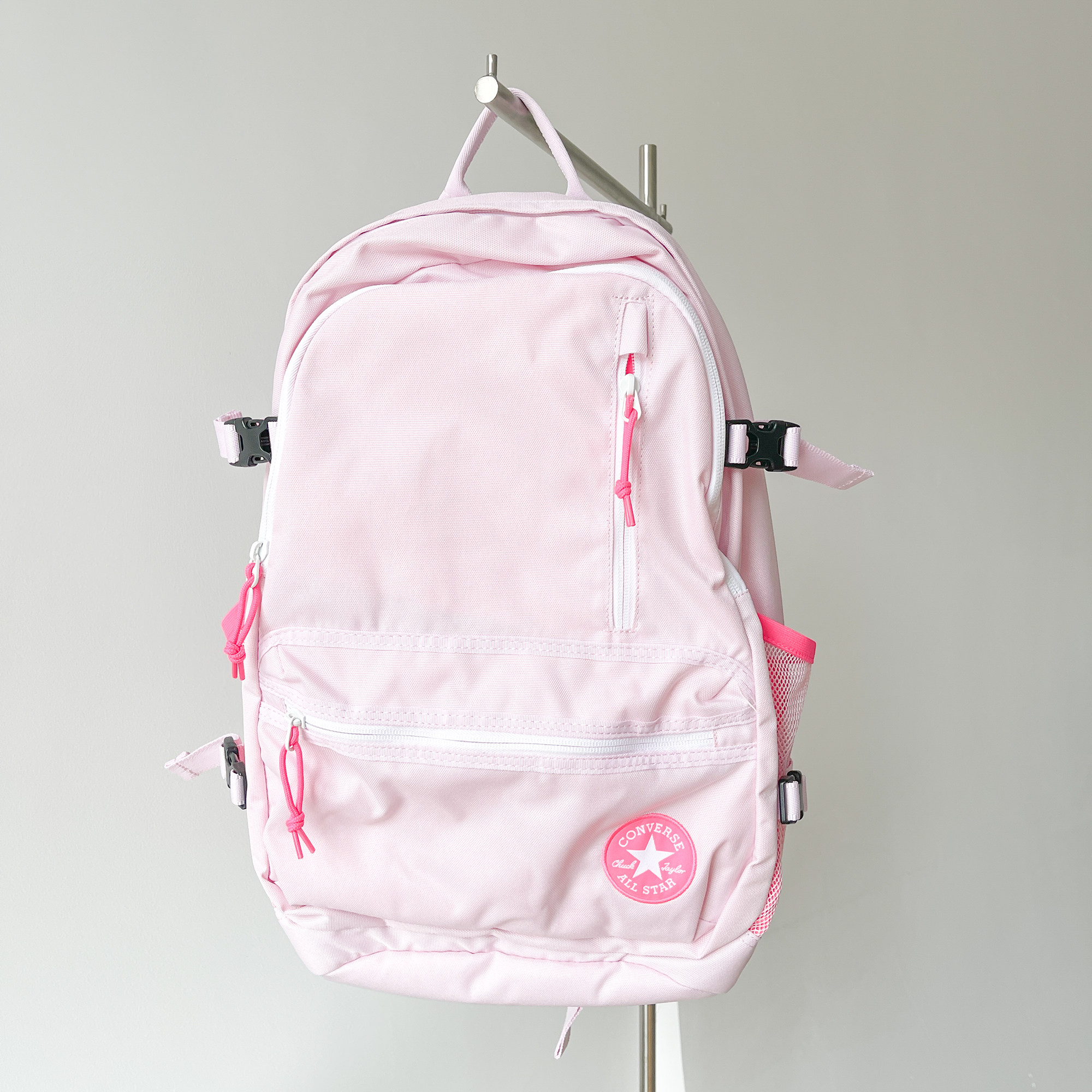 正品匡威converse双肩背包樱花粉色学生书包女生大包10021019-a02