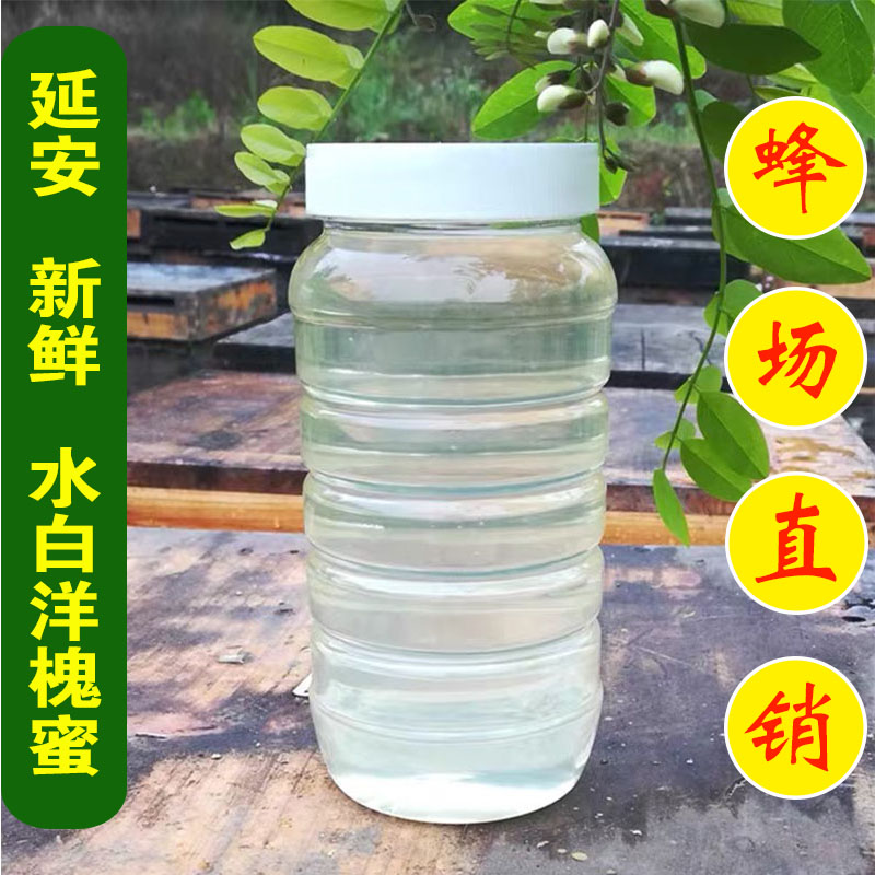 洋槐蜜延安水白槐花蜂蜜纯正天然农家自产新鲜成熟野生洋槐蜜孕妇