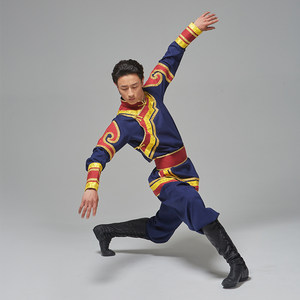 蒙古舞蹈演出服男学生艺考表演服装少数民族成人蒙族考级练习练功