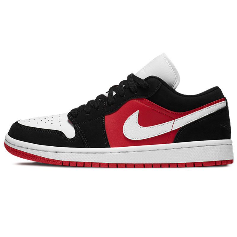 nike耐克air jordan 1 aj1公牛芝加哥黑白红低帮板鞋女dc0774-016