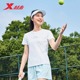 特步圆领T恤女2025新款夏季透气速干短袖健身半袖休闲运动上衣女