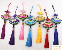 端午节新款香包香囊挂件立体刺绣莲花荷花汽车载随身挂饰特色吊饰