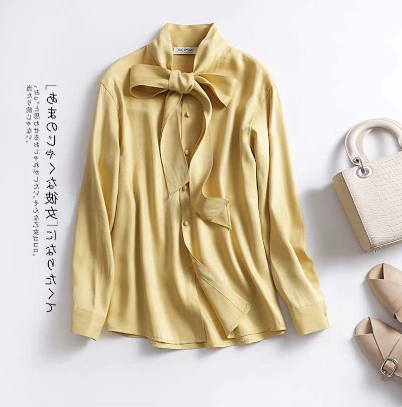 手感好似重磅真丝,19春自带吸睛辨识度 缎面材质 飘带领衬衫上衣|msdalam kategori Butik wanita / wanita, shirt - dari Buy2taobao.com untuk memberikan perkhidmatan ejen Taobao profesional membeli