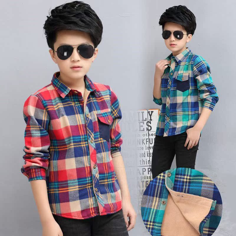 6男大童加绒上衣7小学生8男孩子9儿童10冬季加厚保暖衬衫12岁15。|ruв категории Мужская одежда, рубашка - от Buy2taobao.com для оказания профессиональной услуги покупки агента Taobao