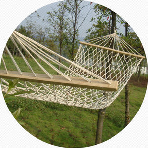 户外室内野营用品 单人加粗加厚网状棉绳木棍 成人吊床秋千