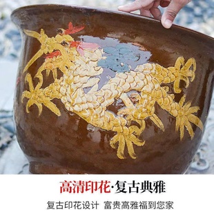 花盆陶瓷特大号30cm以上大口径龙缸花盆铁树花盆清仓处理特价亏本