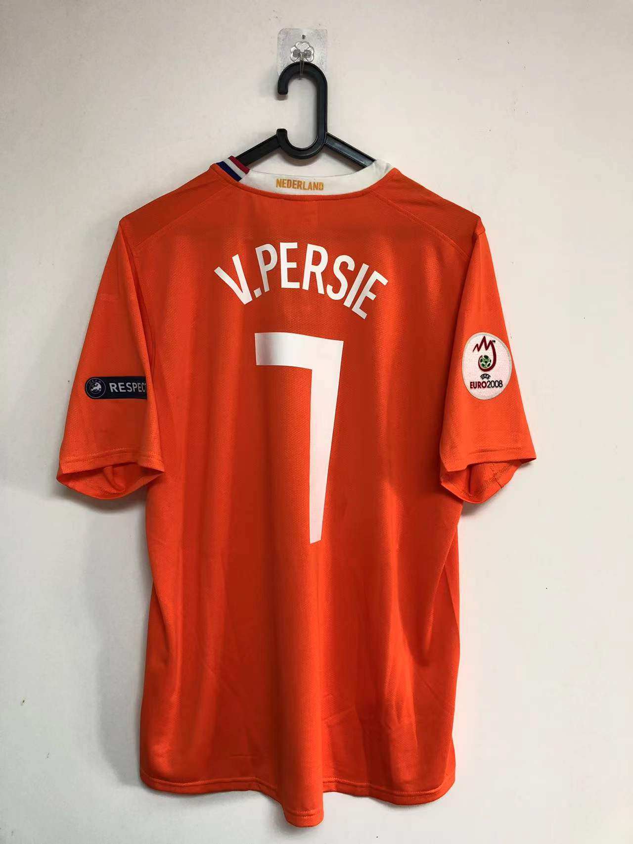 2008欧洲杯荷兰球衣范尼范佩西罗本斯内德足球服
