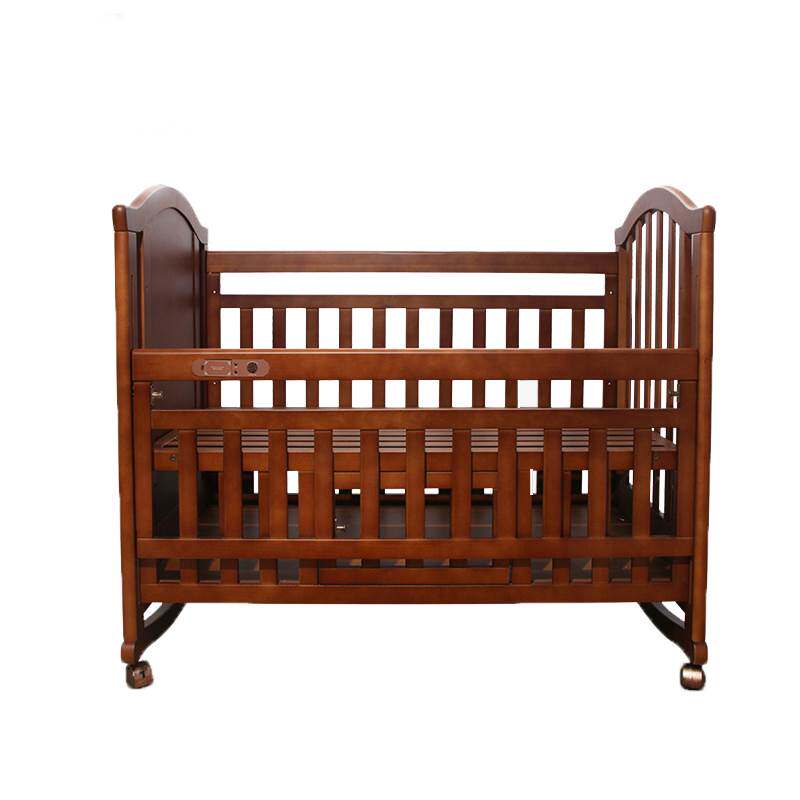 圣宝度伦婴儿床实木多功能欧式宝宝摇篮床拼接大床无漆新生儿bb床_不