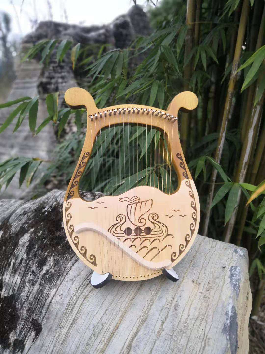 正品19弦竖琴24音莱雅琴月牙箜篌琴