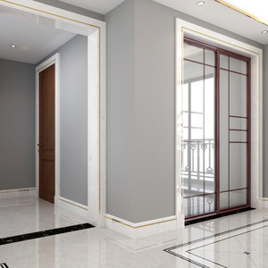 铝合金轻奢门框门套双包边条定制金属腰线仿大理石窗台板边框瓷砖