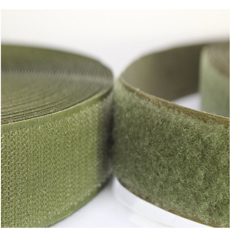 5cm宽军绿子母扣无胶魔术贴尼龙搭扣粘扣带雌雄粘服装辅料包邮