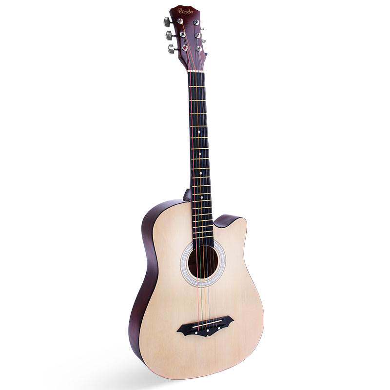 linda38寸吉他民谣吉他初学者吉他男女学生新手入门练习吉它乐器_不