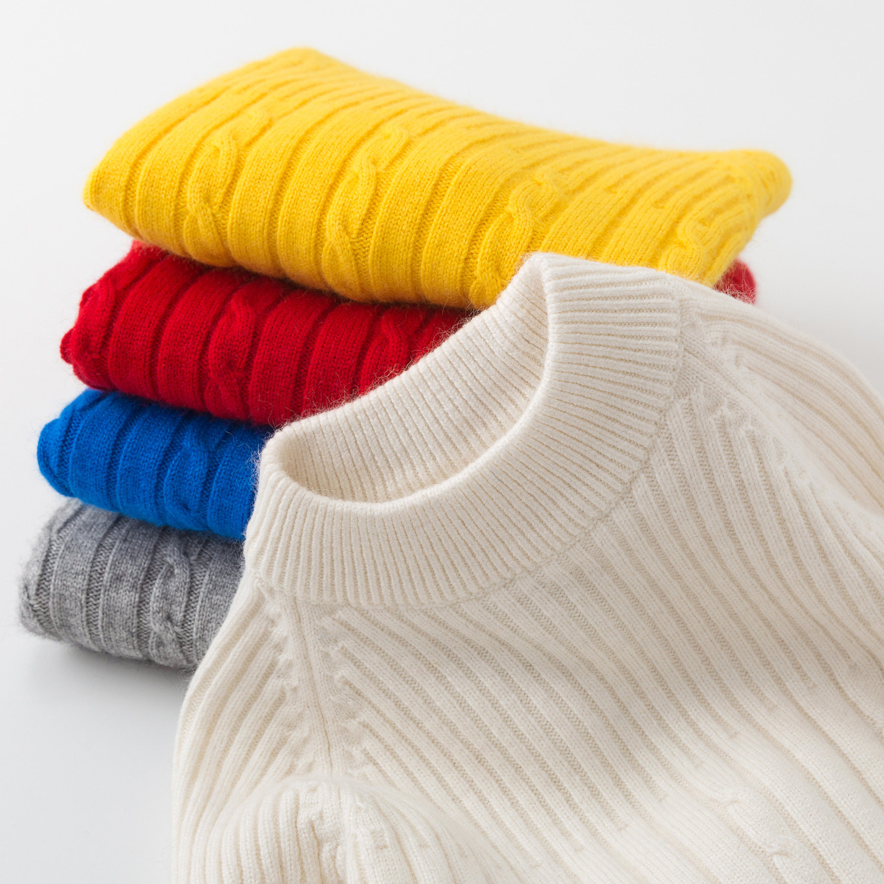 儿童高领毛衣套头男童羊绒打底衫女童针织羊毛衫白色童装秋冬加厚