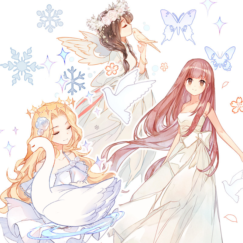 叻普哒原创diy手帐胶带pet小清新唯美梦幻人物 花精灵少女系合集