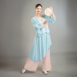 中国风2024新款舞蹈服古典舞古风仙气飘逸成人女演出服大码练功服