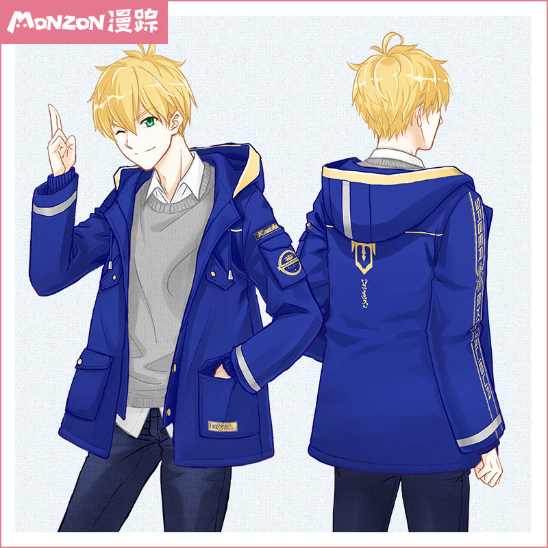 日系_漫踪动漫周边fate/grand order二次元日系保暖外套saber羽绒服