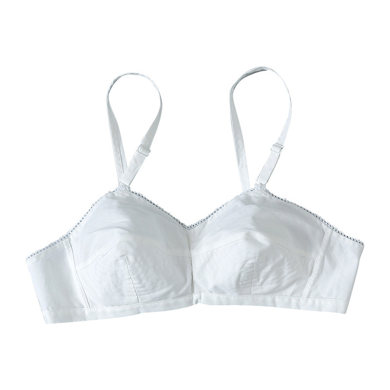 古今女文胸全棉布中老年人前扣薄款无钢圈内衣上海老式纯棉布胸罩