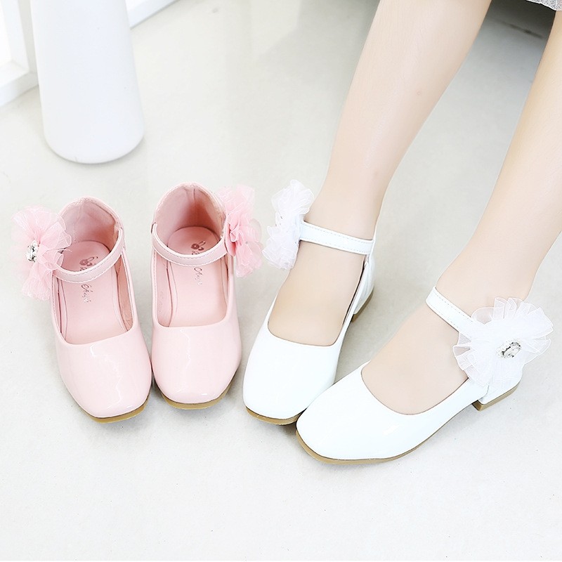 女童皮鞋小高跟公主鞋春秋季新款韩版女童鞋中大童礼服鞋儿童单鞋