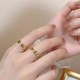 【立减50】铜合金戒指高级感轻奢款女男士素圈金色戒指情侣对戒