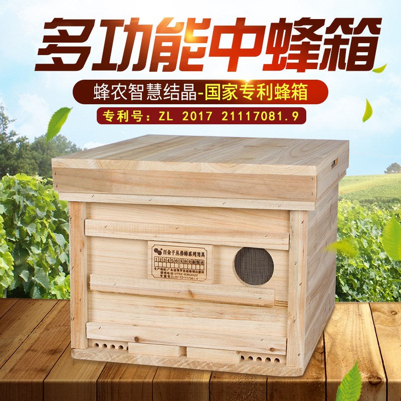 多功能蜂箱中蜂用具育王箱十框箱组装好发货百朵千丛养蜂系列用