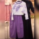 女童套装2024春装洋气儿童设计感短款上衣背心叠穿工装裤三件套潮