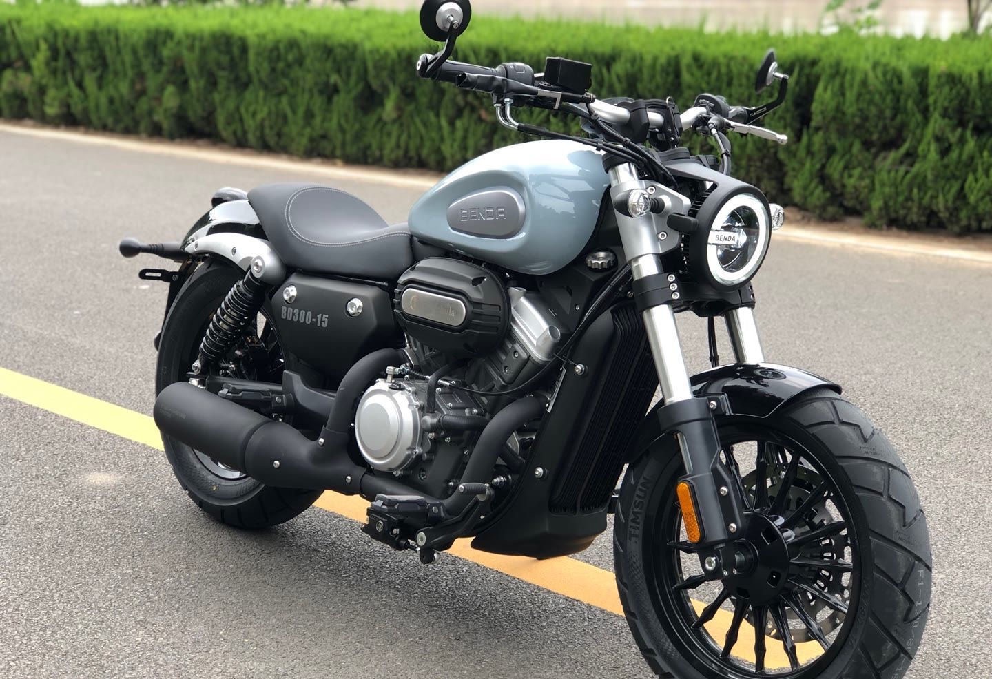 热销哈雷摩托车_进口奔达金吉拉300升仕310哈雷复古拿铁重型机车巡航