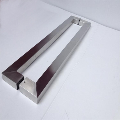 白钢推拉j门把手移门大拉手方6大门扶手黑色锈色1管60玻璃门拉手