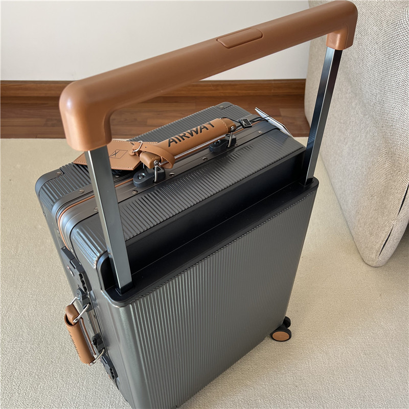 高定宽拉杆airway行李箱女20寸登机铝框箱静音万向轮子拉杆箱男24