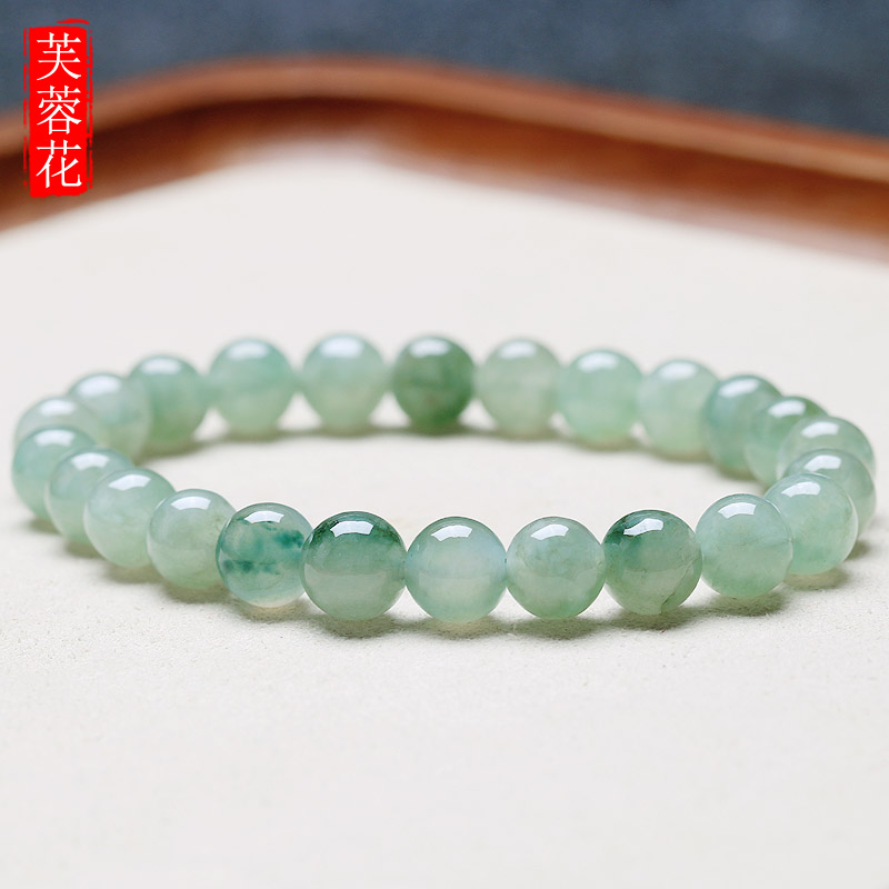 Hibiscus flowers Emerald Hand string Ock Bracelet Accessories Light green men and women Bead jade Braceletin the Jewelry/Diamond/Jade/Gold , Jade (New) , Bracelets category - from Buy2taobao.com to provide professional Taobao agent buy service