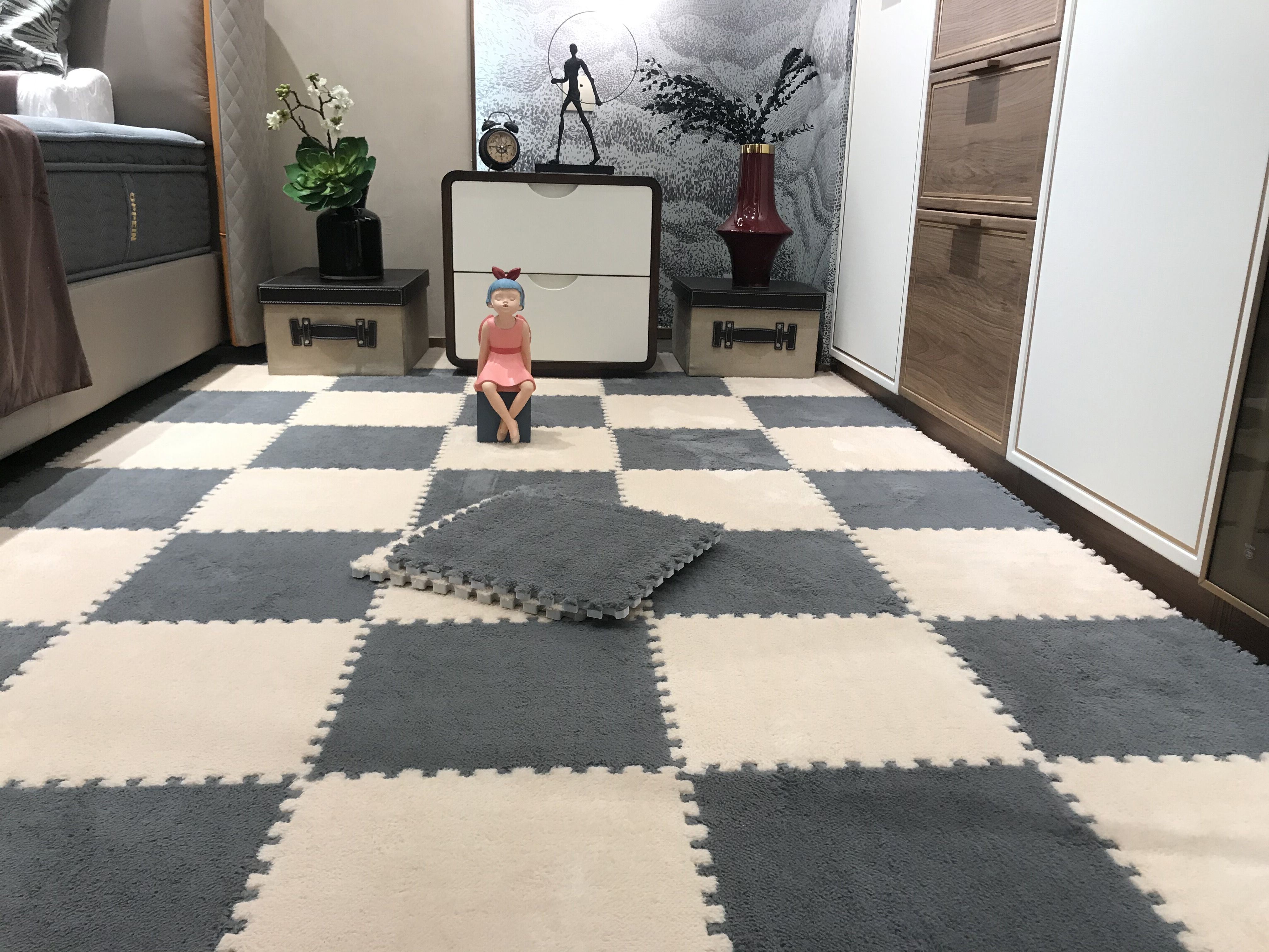 床边地毯卧室全铺韩式拼接泡沫地垫网红ins风大面积满铺可裁剪|ruв категории домашний ткань, мат - от Buy2taobao.com для оказания профессиональной услуги покупки агента Taobao