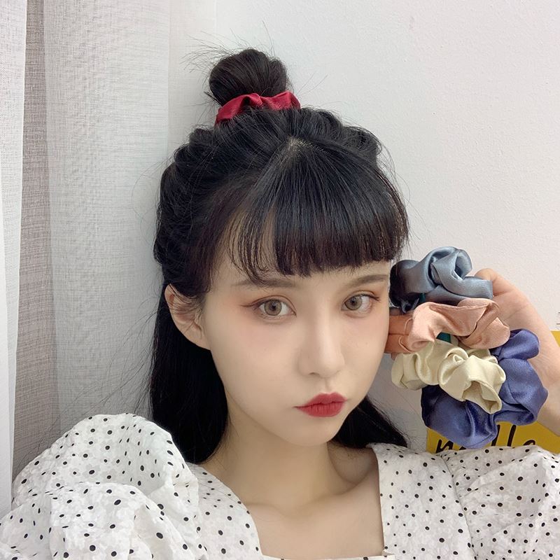 气质缎面法式法式大肠圈女扎头发皮筋马尾皮套发圈韩国发饰发绳