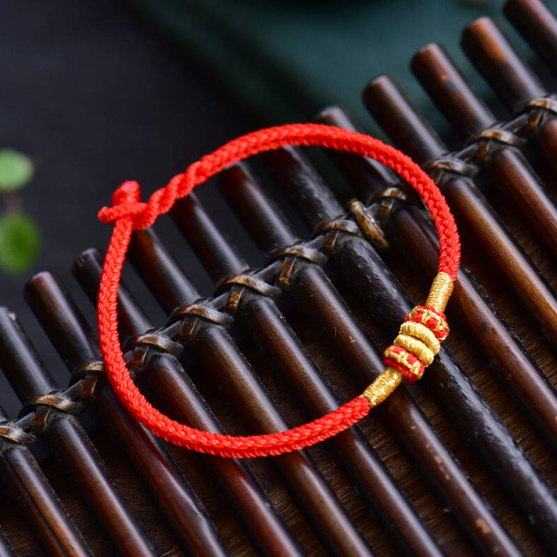 一折辟邪红绳_本命年红绳金刚圈解太岁手绳鼠年开运辟邪手绳男女情侣