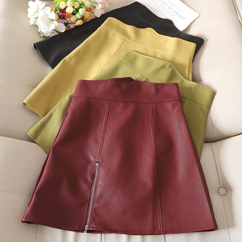 Retro Versatile Leather skirt skirt new pattern Hong Kong flavor chil Significant lanky waist PU Leather skirt Korean Edition 2019in the Women's clothing/Boutique , Skirts category - from Buy2taobao.com to provide professional Taobao agent buy service