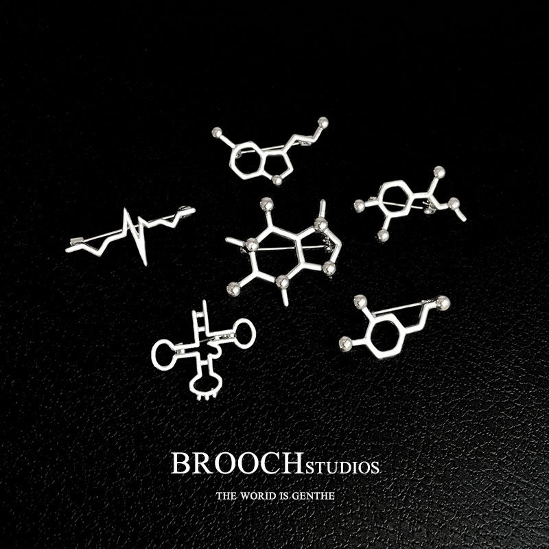转运rna理科生饰品化学分子结构创意胸针金属徽章医学生礼物别针