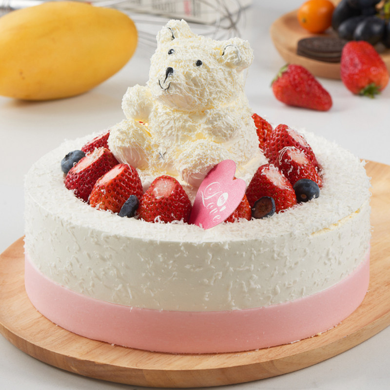 大庆美食乐 牛奶奶油蛋糕 儿童蛋糕 乖乖熊
