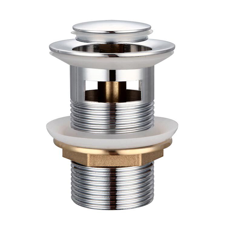 全铜弹跳按压式台盆下水器面盆洗脸盆洗手盆浴室柜欧标螺纹落水头