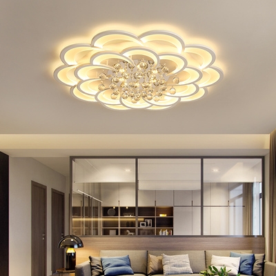 现代简约大气客厅1.2米家用q大厅主灯具北欧轻奢水晶卧室led吸顶