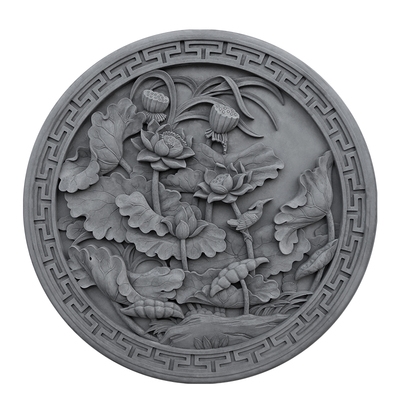 浮雕荷花画图片