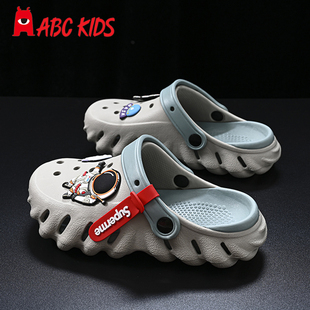 儿童洞洞鞋小童中大童防滑室内外穿拖鞋夏季新款小孩男童包头拖鞋