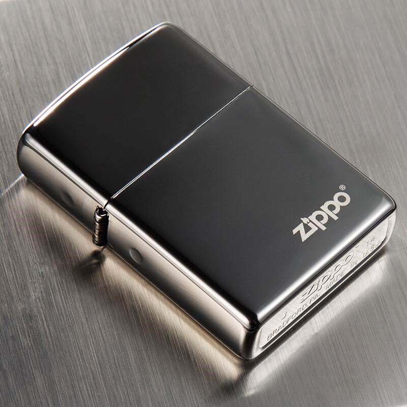 大促zippo煤油打火机原装黑冰标志酷炫蓝冰幻彩刻字zoppo正版防风