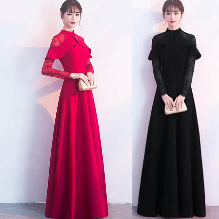 新娘敬酒服2018结婚新款秋冬季红色中式婚礼气质晚礼服女显瘦长款|msdalam kategori Butik wanita / wanita, perkahwinan/Cheongsam/pakaian, pakaian/malam - dari Buy2taobao.com untuk memberikan perkhidmatan ejen Taobao profesional membeli